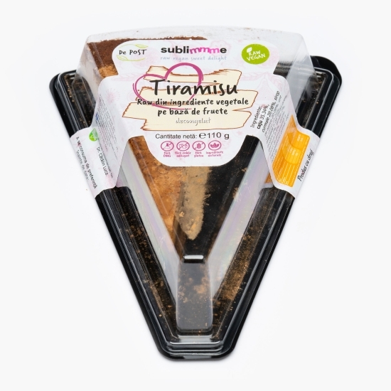 Tiramisu raw vegan fără gluten, fără zahăr adăugat 110g