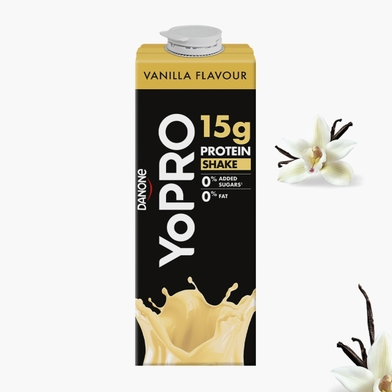 Băutură UHT din lapte cu gust de vanilie, bogată în proteine, 0.25l