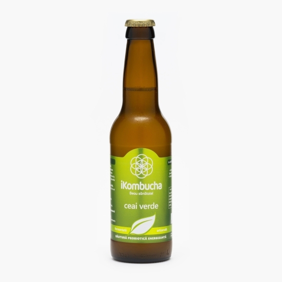 Kombucha băutură probiotică energizantă cu ceai verde 330ml