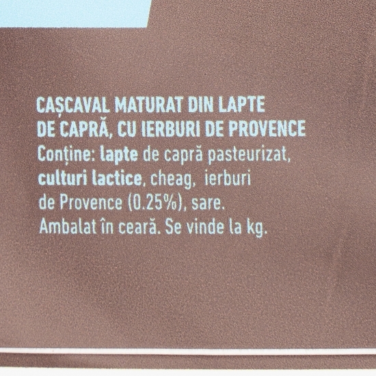 Cașcaval maturat din lapte de capră cu ierburi de Provence 210g