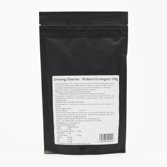 Ginseng siberian pulbere ecologică 125g