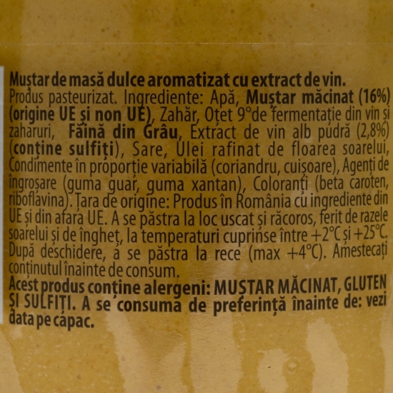 Muștar cu extract de vin 190g