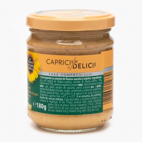 Pastă vegetală tartinabilă cu măsline 180g