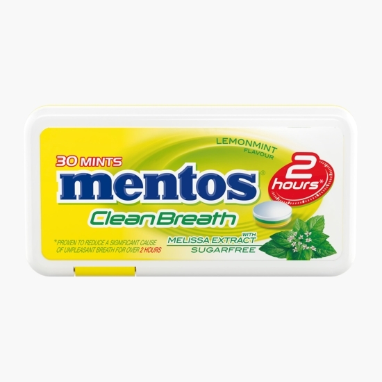 Dropsuri cu lămâie Clean Breath, fără zahăr adăugat, 30 buc