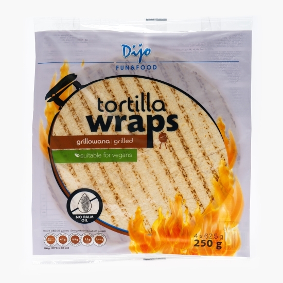 Lipii Tortilla Wraps Grilled 4x62.5g, 250g