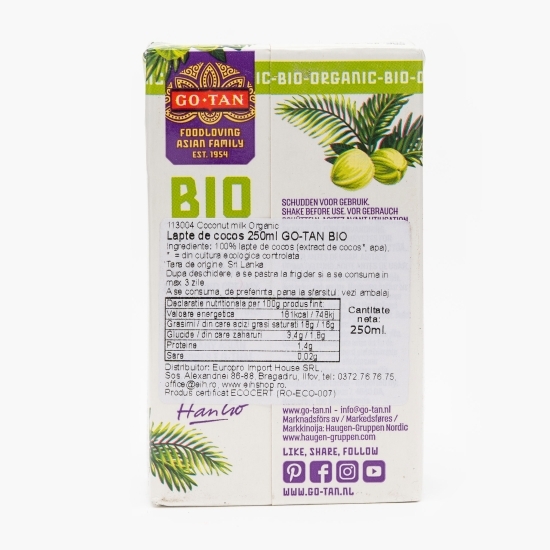 Băutură de cocos ecologic 18% grăsime 0.25l