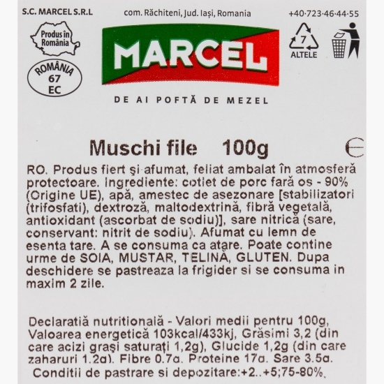 Mușchi file feliat 100g