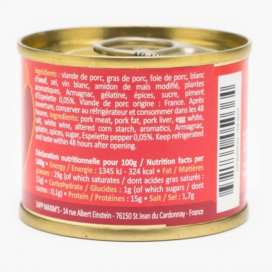 Terină de porc cu ardei Espelette 65g