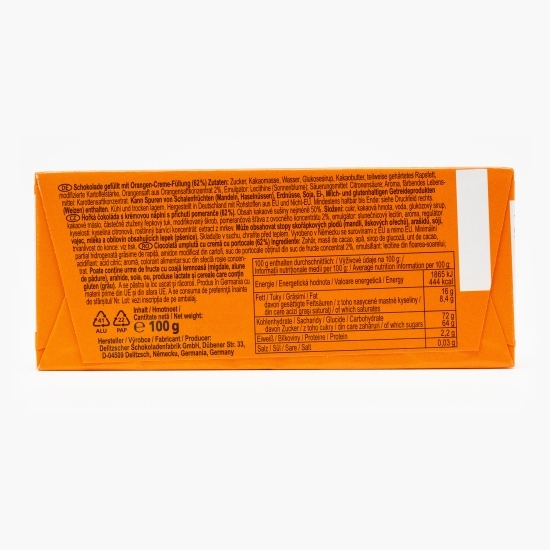 Ciocolată  cu umplutură de cremă de portocale 100g
