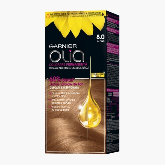 Vopsea de păr permanentă fără amoniac 8.0 Blond 112ml