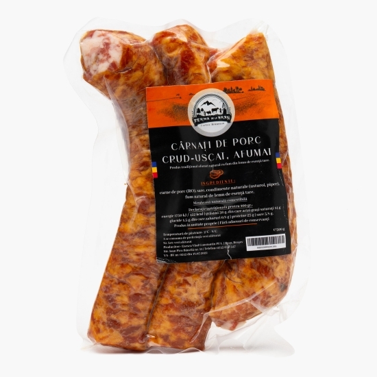 Cârnați de porc afumați, crud-uscați 300g