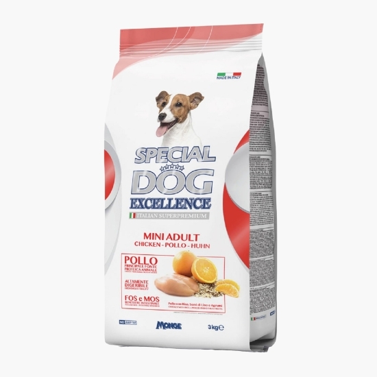 Hrană uscată completă pentru câini Mini Adult, cu pui, 3kg