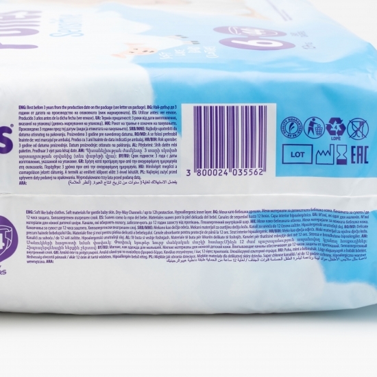 Scutece Sensitive, 6 Extra Large, Maxi Pack, 13+kg, 44 buc