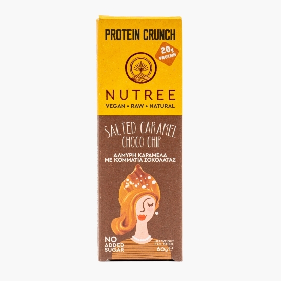  Baton proteic Raw Vegan Salted Caramel Choco Chip fără zahăr adăugat 60g