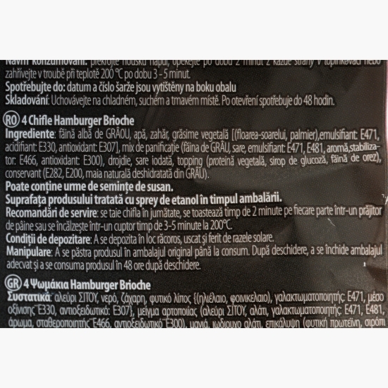Chiflă hamburger Gourmet Bistro 4x81g