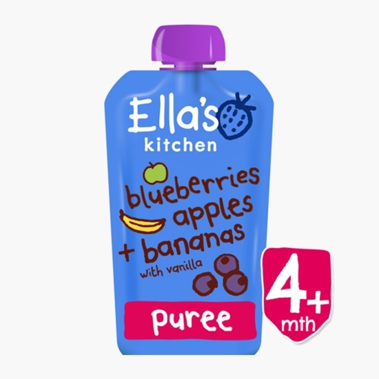 Piure eco de afine și mere, +4 luni, 120g