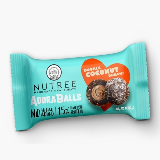 Praline proteice Double Coconut Dream fără zahăr adăugat 40g (2x20g)