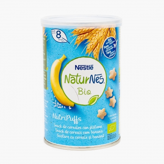 Gustare cu cereale și banană eco, +8 luni, 35g