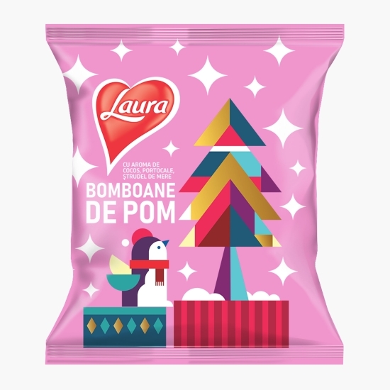 Bomboane de pom cu aromă de cocos, portocale, ștrudel  cu mere 184g