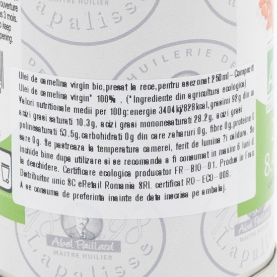 Ulei de camelină virgin eco presat la rece pentru asezonat 250ml