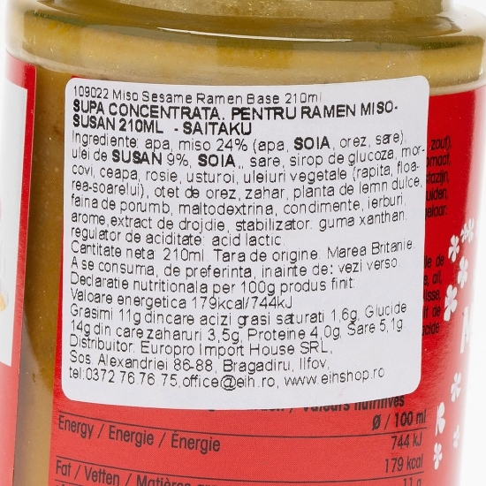 Supă concentrată pentru Ramen Miso-Susan 210ml