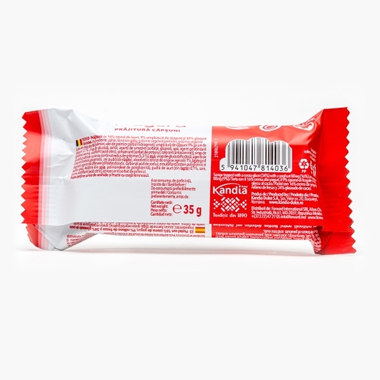 Prăjitură cu cremă de căpșuni și glazură de cacao 35g