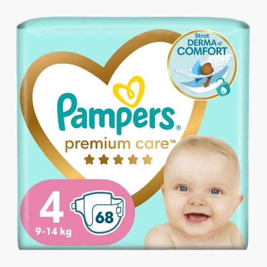 Scutece Premium Care Jumbo Pack mărimea 4, 9-14kg, 68 buc