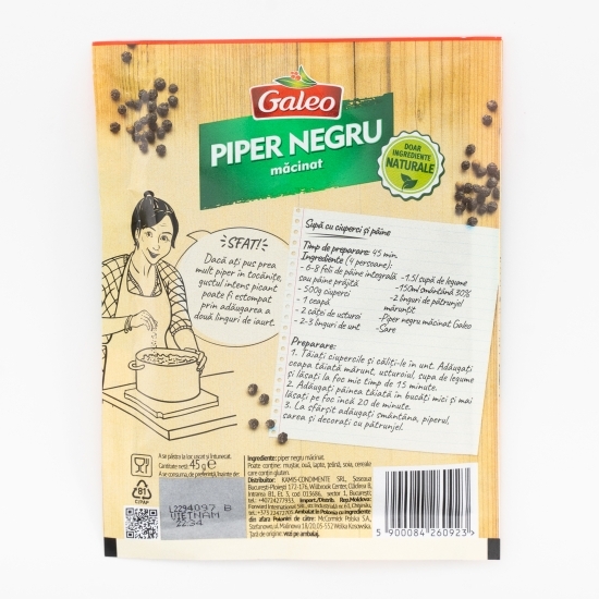 Piper negru măcinat 45g