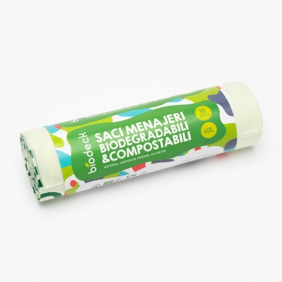 Saci menajeri bio 60l, 10 buc