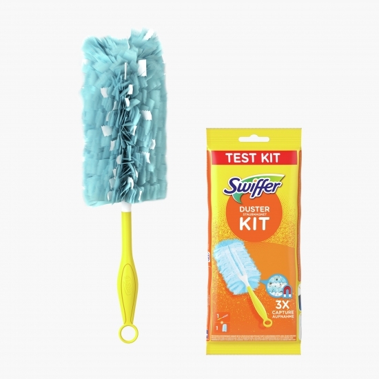 Pămătuf pentru curățarea prafului Trap & lock cu un mâner scurt + 1 rezervă