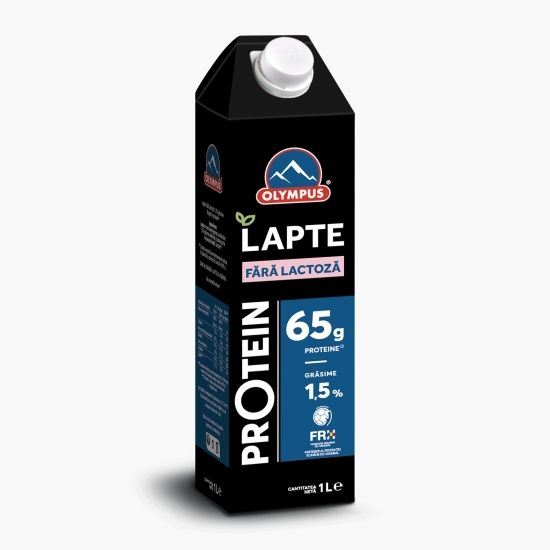 Lapte high protein, fără lactoză, 1.5% grăsime, 1l
