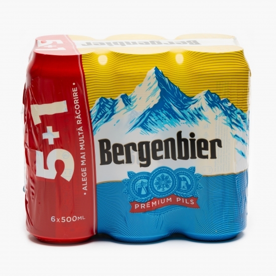 Bere blondă pasteurizată doză 6x0.5l (5+1)