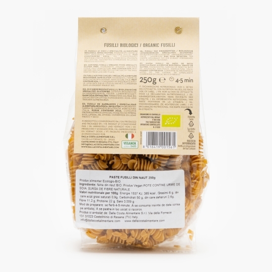 Paste fusilli din năut, eco, fără gluten 250g