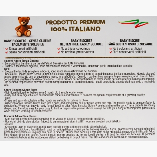 Biscuiți pentru copii, fără gluten, +6 luni, 125g
