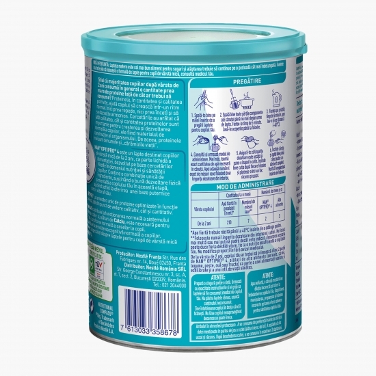Formulă de lapte praf Optipro 4, +2 ani, 400g