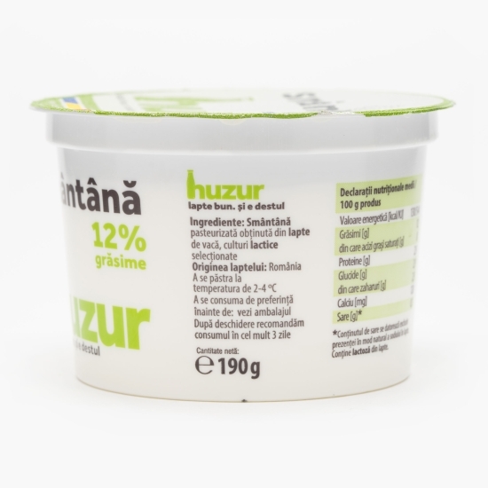 Smântână 12% grăsime 190g