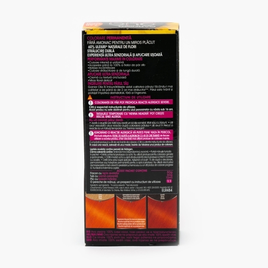 Vopsea de păr permanentă fără amoniac 7.40 Intense copper 112ml 