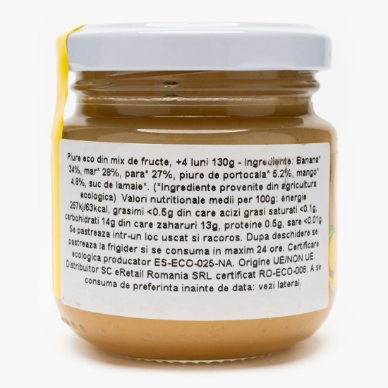 Piure eco din mix de fructe +6 luni, 130g