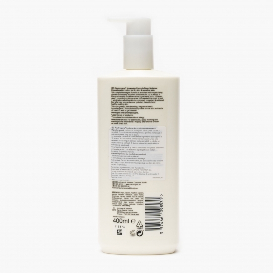Loțiune de corp intens hidratantă pentru piele uscată și sensibilă Deep Moisture 400ml
