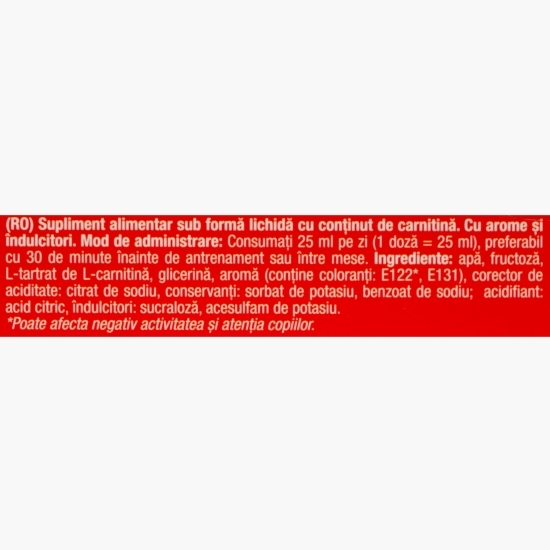 Supliment energizant cu conținut de carnitină Carnimax, aromă de fructe de pădure, 10x25ml