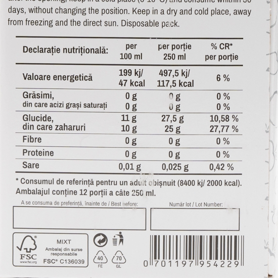 Suc natural de mere și pere 3l