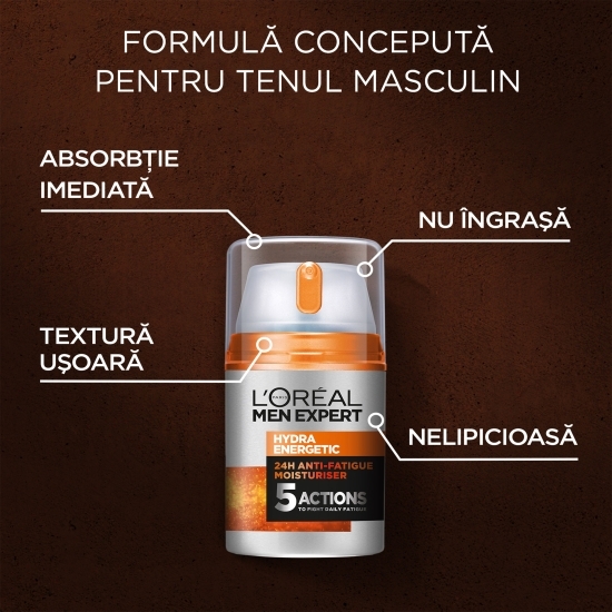 Cremă revitalizantă de zi, 24h Anti-Fatigue Moisturiser, 50ml
