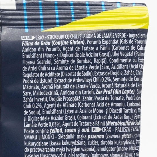 Sticksuri cu chilli și lime 50g