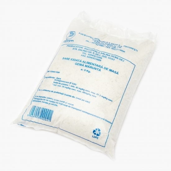 Sare iodată gema măruntă pungă 5kg