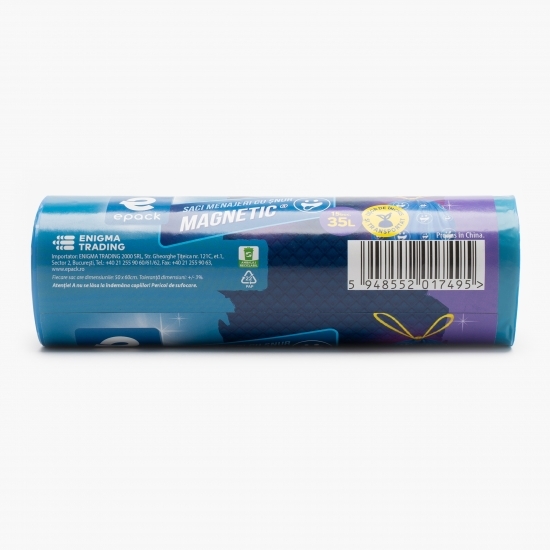 Saci menajeri cu șnur magnetic 35l 15buc