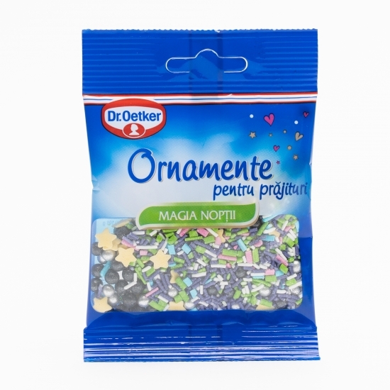 Ornamente pentru prăjituri magia nopții 30g