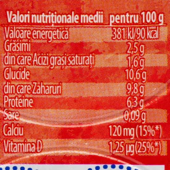 Brânzică de vaci pentru copii cu piure de banane, mere și morcov 4x50g