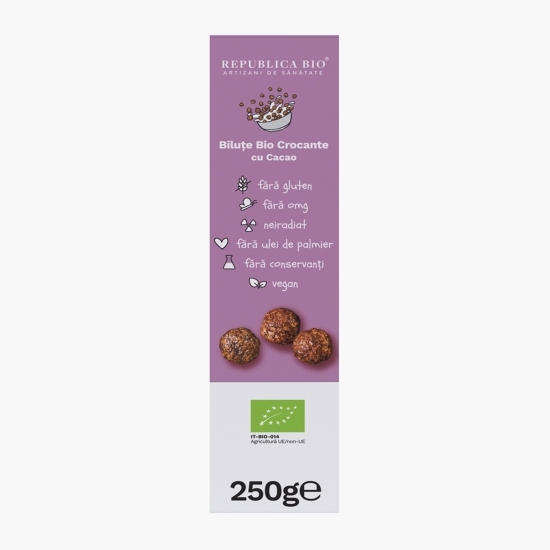 Biluțe eco crocante cu cacao, fără gluten 250g