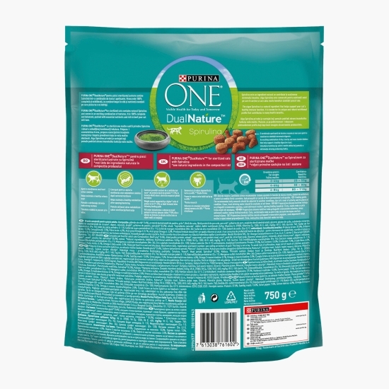 Hrană uscată pentru pisici adulte, sterilizate, 750g, cu vită