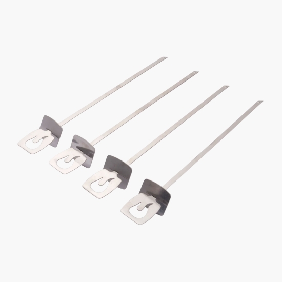 Set 4 țepușe metalice pentru gătit kebab și frigărui la grătar